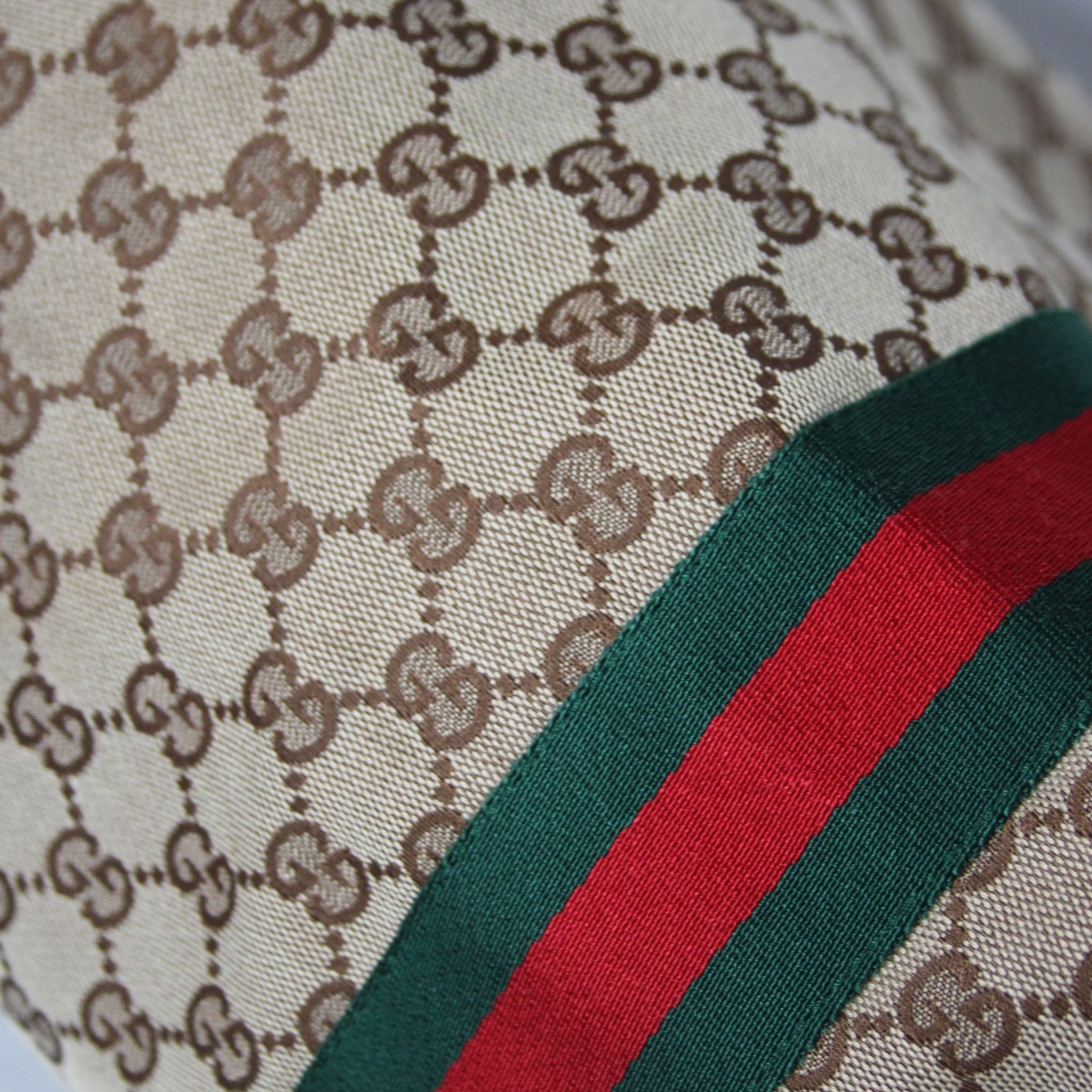 Vintage Gucci Jolie Web tote i GG canvas med web-bånd og charms – bilde 12