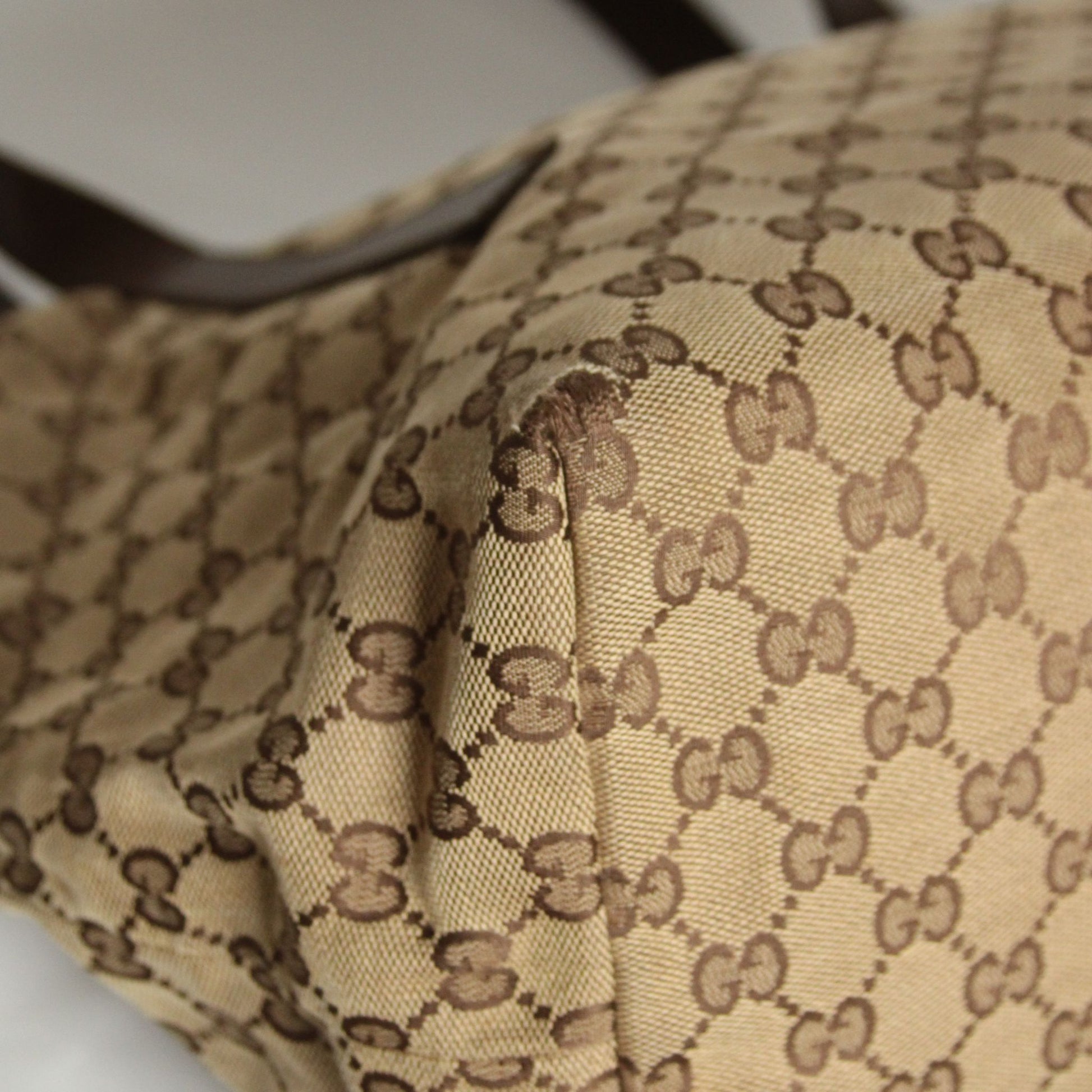 Vintage Gucci GG Canvas tote i beige monogram med skinnstropper – bilde 15