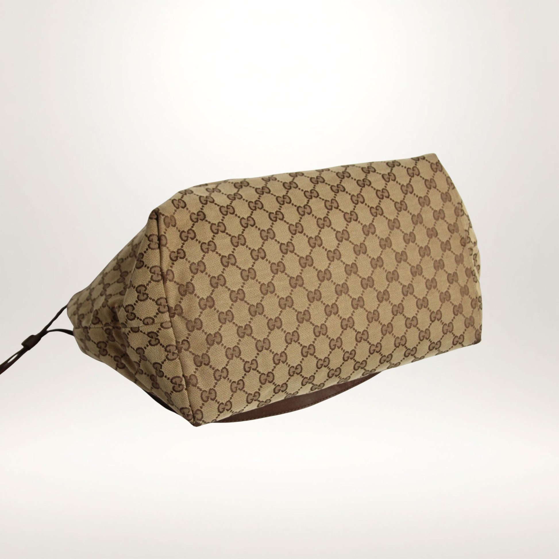 Vintage Gucci GG Canvas tote i beige monogram med skinnstropper – bilde 12