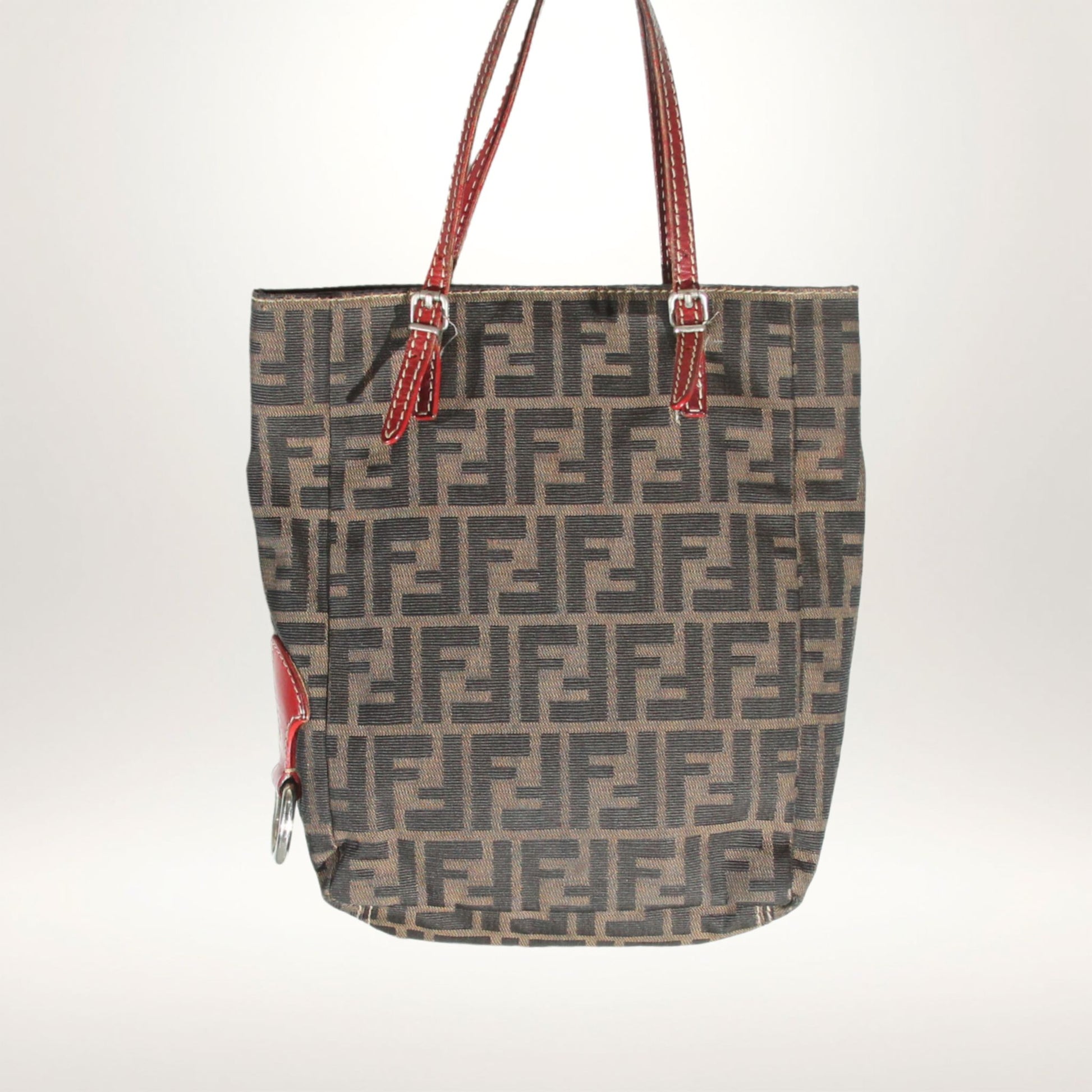 Vintage Fendi Zucca mini tote i brun FF-canvas
