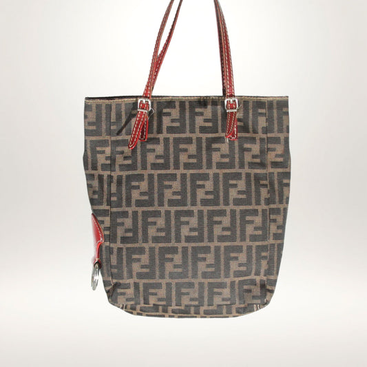 Vintage Fendi Zucca mini tote i brun FF-canvas