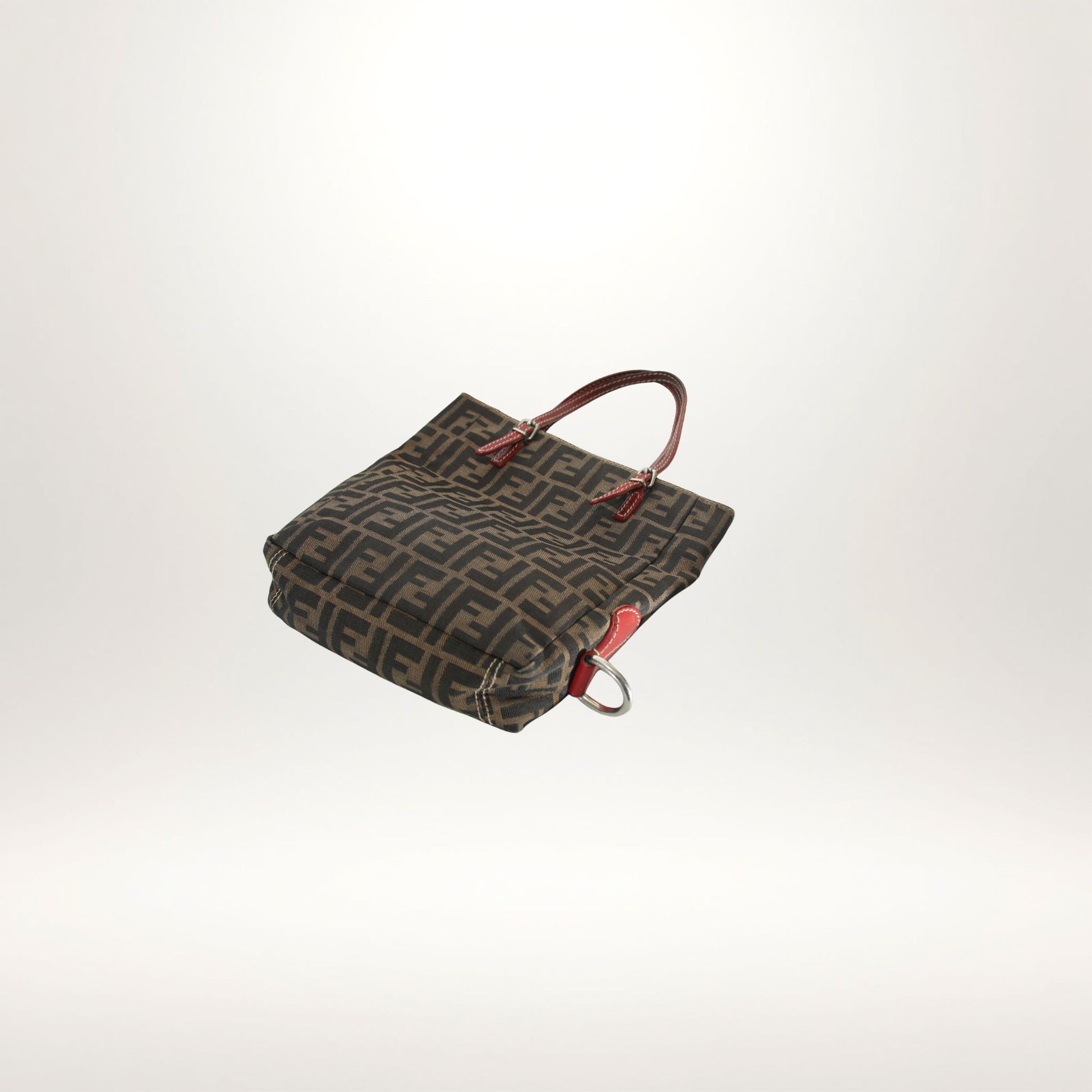 Vintage Fendi Zucca mini tote i brun FF-canvas – bilde 9