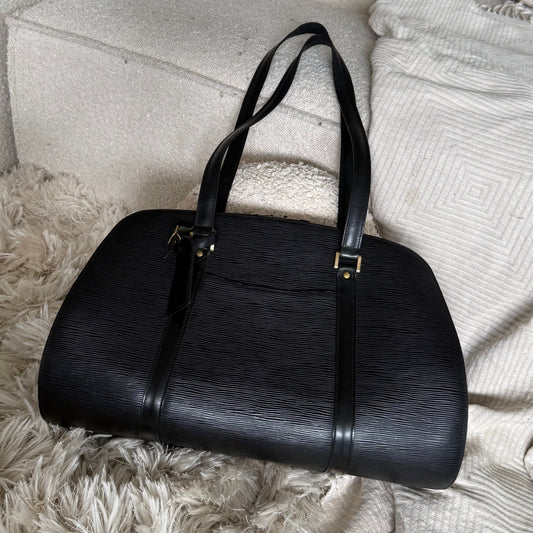Vintage Louis Vuitton Solferino 45 Boston bag i sort Epi-skinn – bilde 2