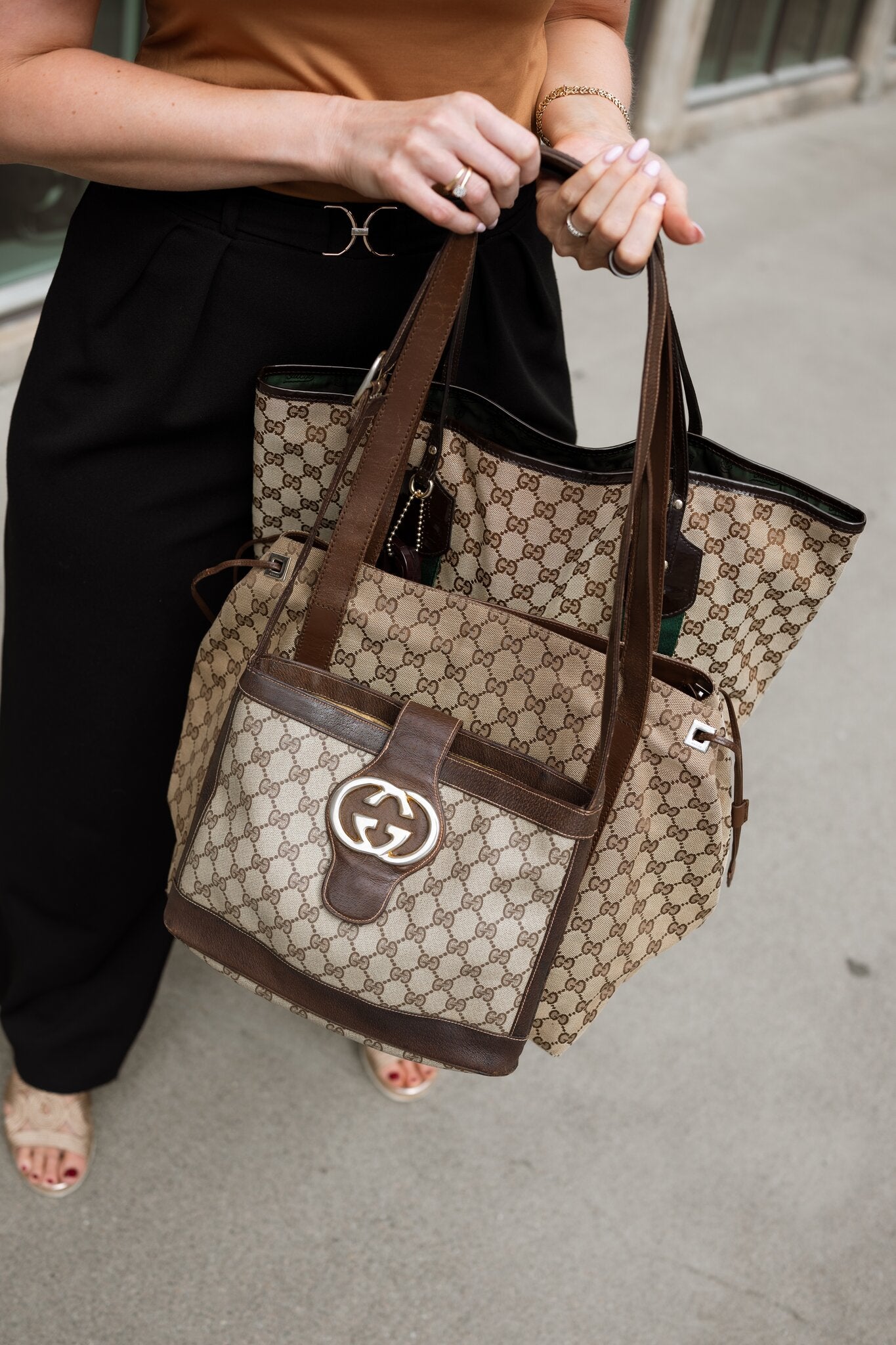 Vintage Gucci Interlocking GG crossbody fra 1970-tallet – bilde 13