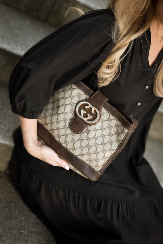 Vintage Gucci Interlocking GG crossbody fra 1970-tallet – bilde 4