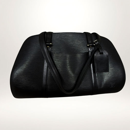 Vintage Louis Vuitton Solferino 45 Boston bag i sort Epi-skinn