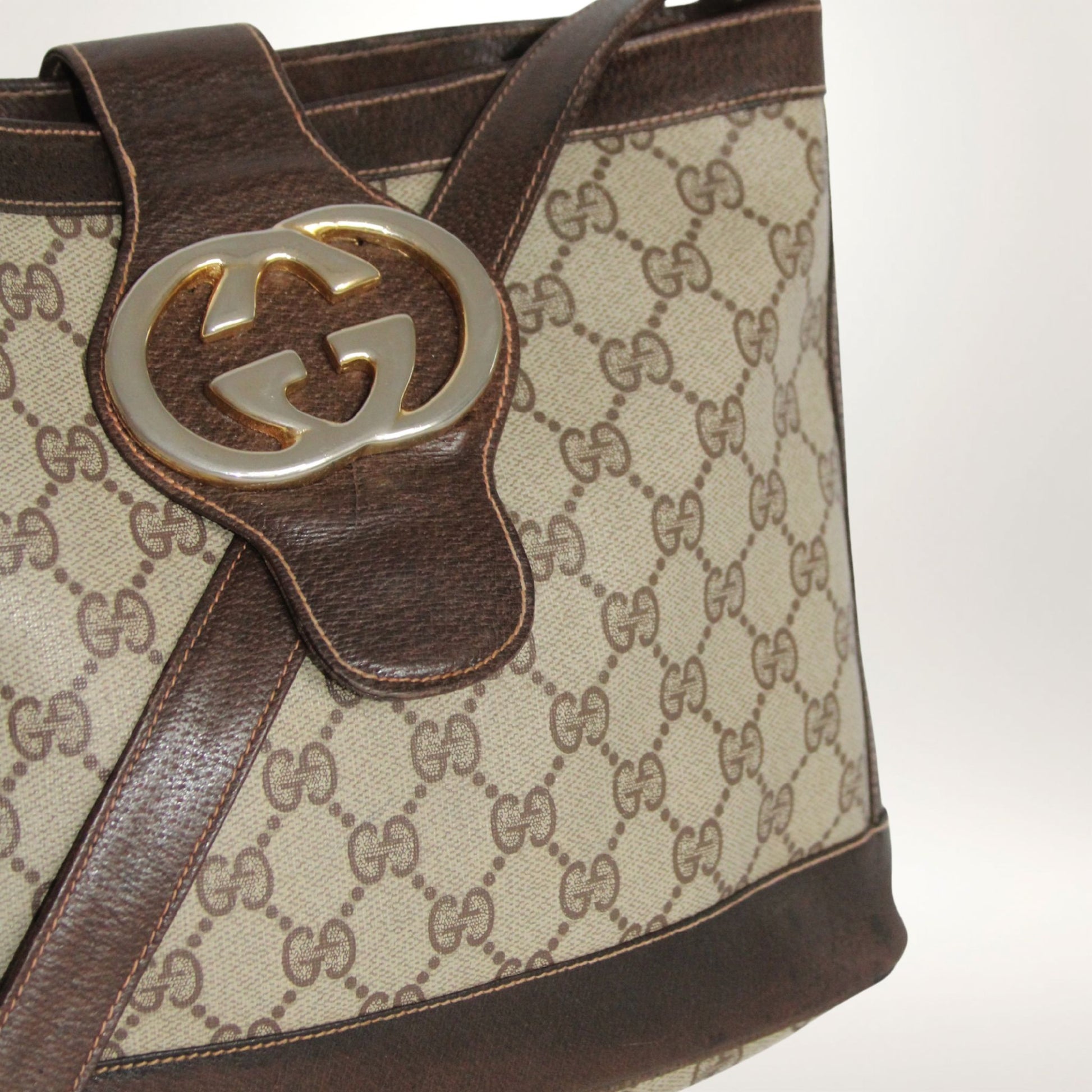 Vintage Gucci Interlocking GG crossbody fra 1970-tallet – bilde 6